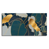 Luxury Golden Art Monstera Leaves Canvas wall Painting - Decor Smart