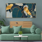 Luxury Golden Art Monstera Leaves Canvas wall Painting
