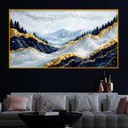 Luxury Scenic Mountain & Birds Wall Décor Crystal Glass Painting