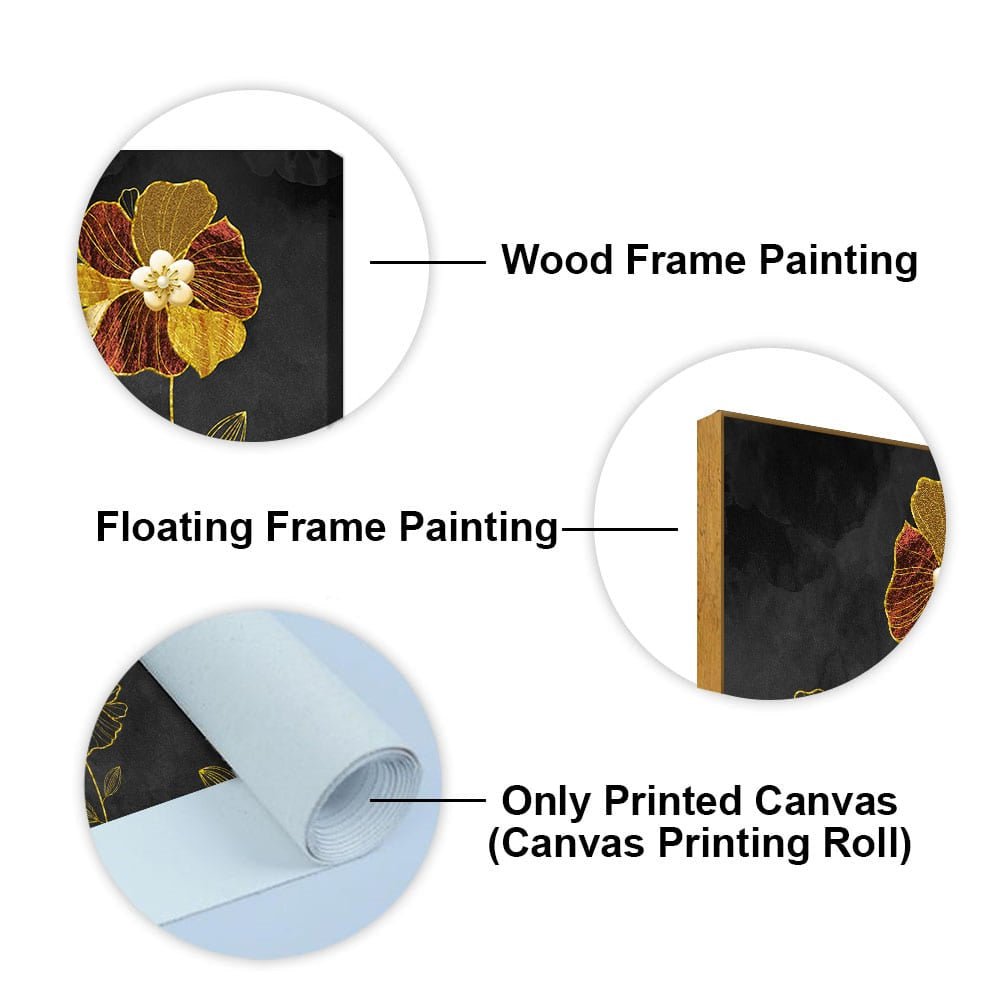 Luxury Style Flower Premium Wall Painting - Decor Smart