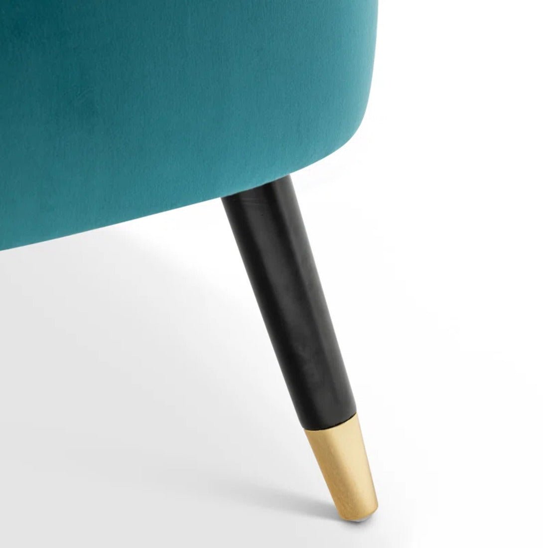 Luxury Turquoise Comfy Velvet Lounge Chair with Ottoman - Decor Smart