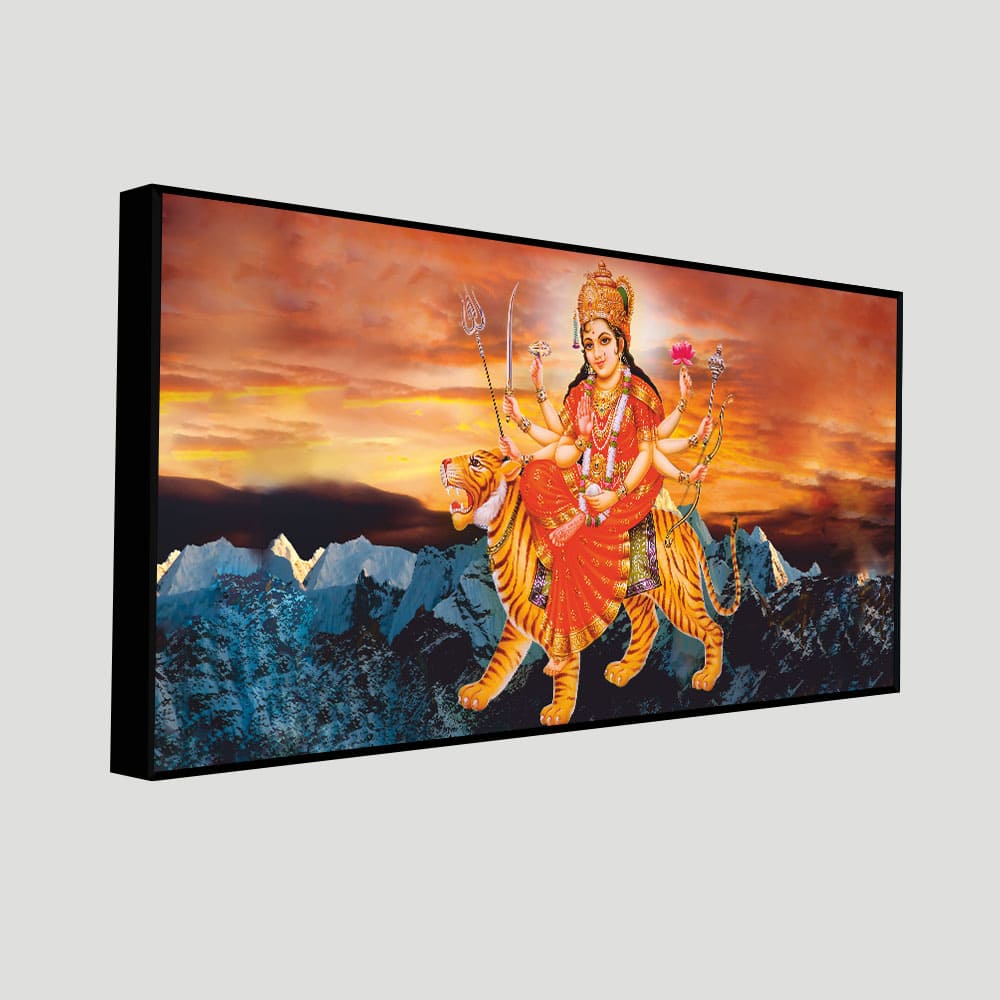 Maa Durga Bhagwati Premium Canvas Wall Painting - Decor Smart
