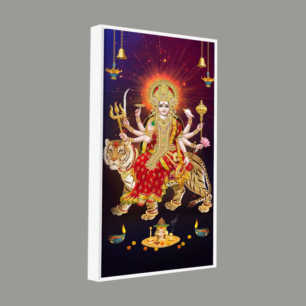Maa Durga Spiritual Canvas Wall Painting - Decor Smart