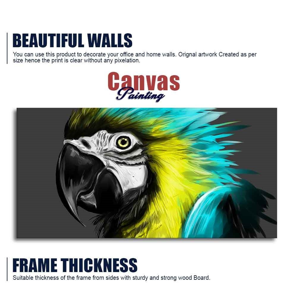 Macaw Parrot Abstract Art Wall Painting - Decor Smart