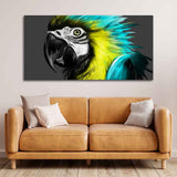 Macaw Parrot Abstract Art Wall Painting - Decor Smart