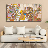 Madhubani/Rajasthani Art Premium Canvas Wall Painting - Decor Smart