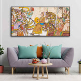 Madhubani/Rajasthani Art Premium Canvas Wall Painting - Decor Smart