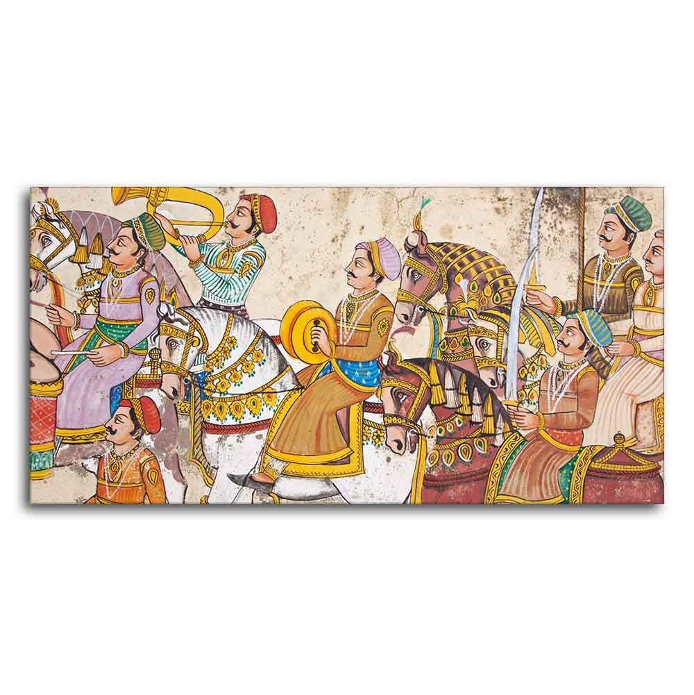 Madhubani/Rajasthani Art Premium Canvas Wall Painting - Decor Smart