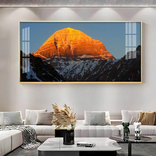 Majestic Mountain Premium Acrylic Floating Wall Painting - Decor Smart