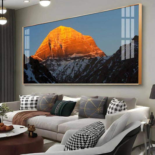 Majestic Mountain Premium Acrylic Floating Wall Painting - Decor Smart