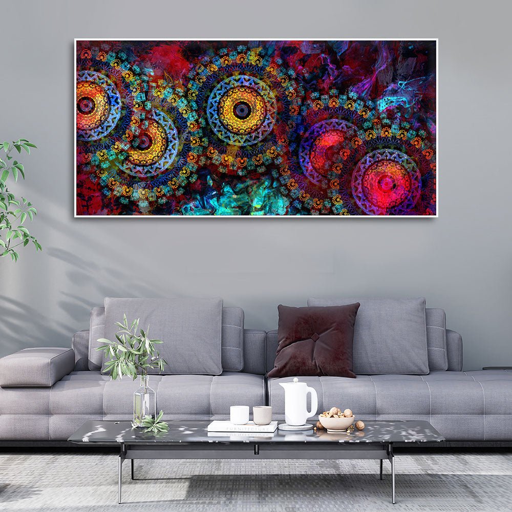 Mandala Art Dark Eyes Canvas Wall Painting - Decor Smart
