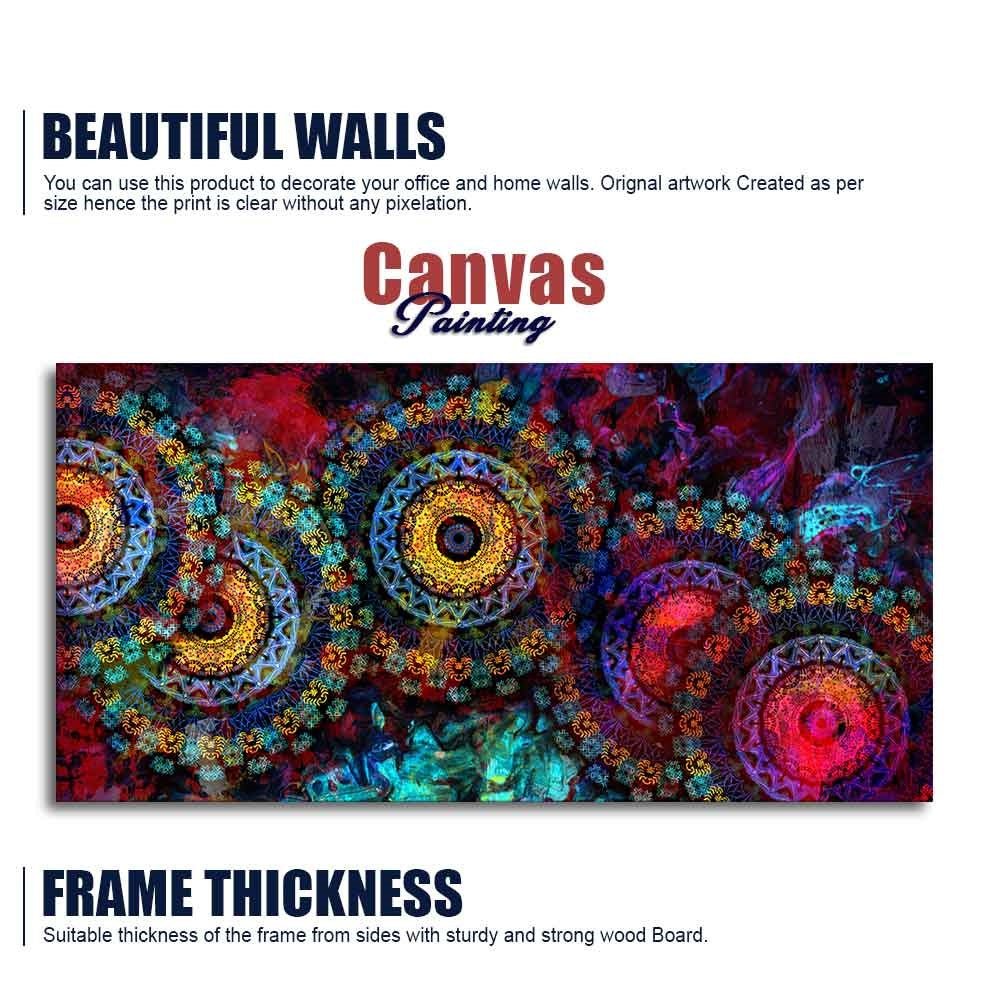 Mandala Art Dark Eyes Canvas Wall Painting - Decor Smart