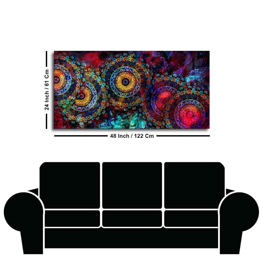 Mandala Art Dark Eyes Canvas Wall Painting - Decor Smart