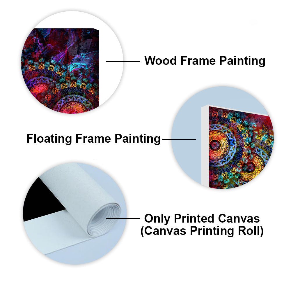 Mandala Art Dark Eyes Canvas Wall Painting - Decor Smart