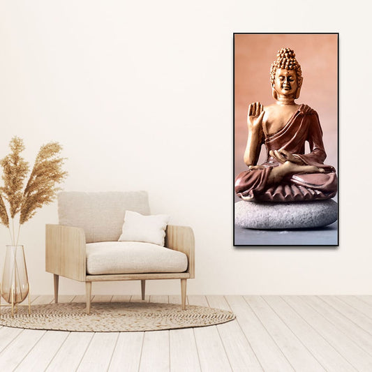 Meditating Gautam Buddha Canvas Wall Painting - Decor Smart