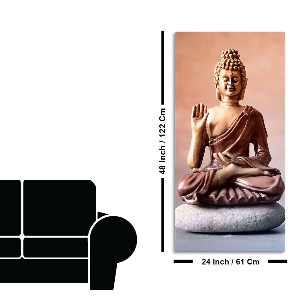 Meditating Gautam Buddha Canvas Wall Painting - Decor Smart