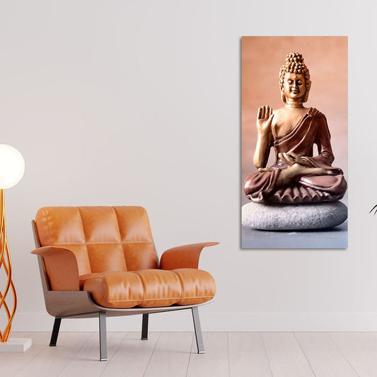 Meditating Gautam Buddha Canvas Wall Painting - Decor Smart