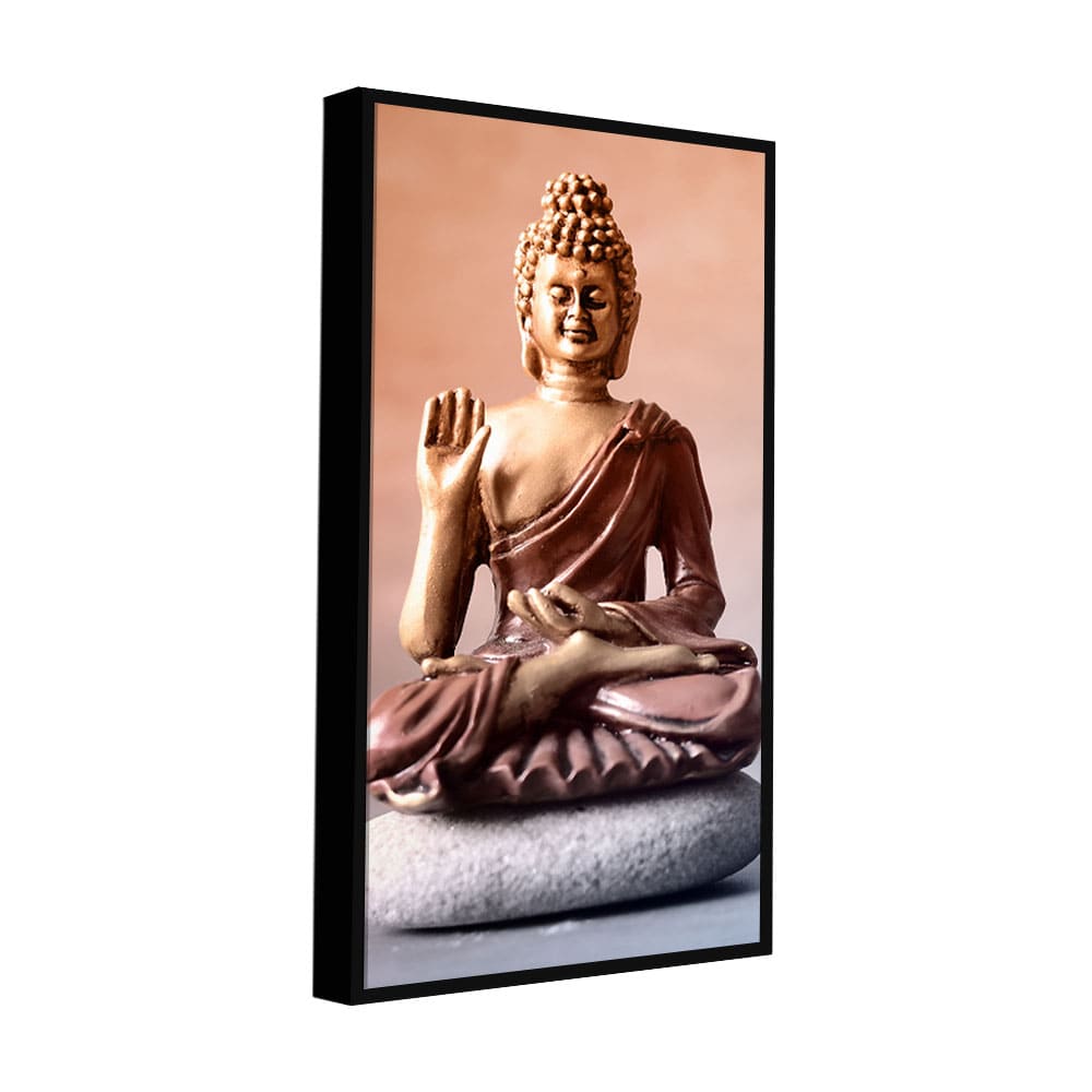 Meditating Gautam Buddha Canvas Wall Painting - Decor Smart