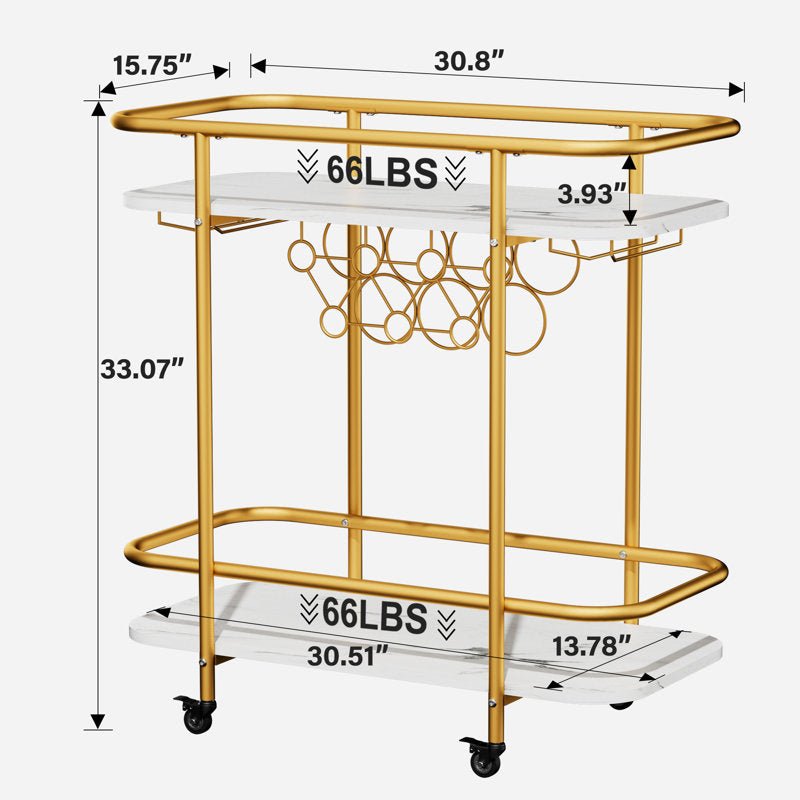 Metal Bar Cart - Decor Smart