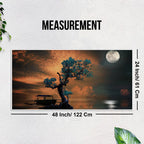 Mid Moon Light Floating Frame Wall Painting