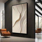 Minimalist Beige Flowing Texture 3D Wall Art Home Decor