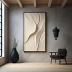 Minimalist Beige Flowing Texture 3D Wall Art Home Decor