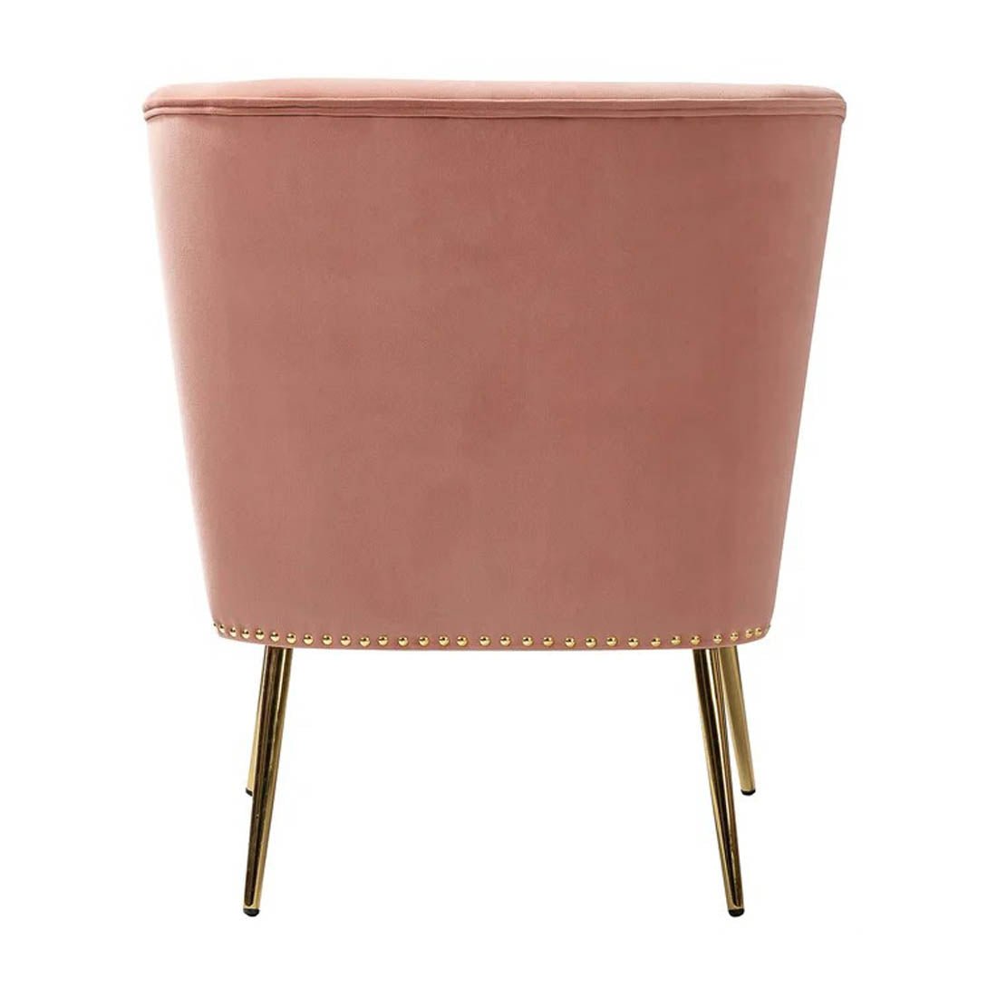 Minimalist Design Baby Pink Velvet Lounge Chairs Set Of 2 - Decor Smart