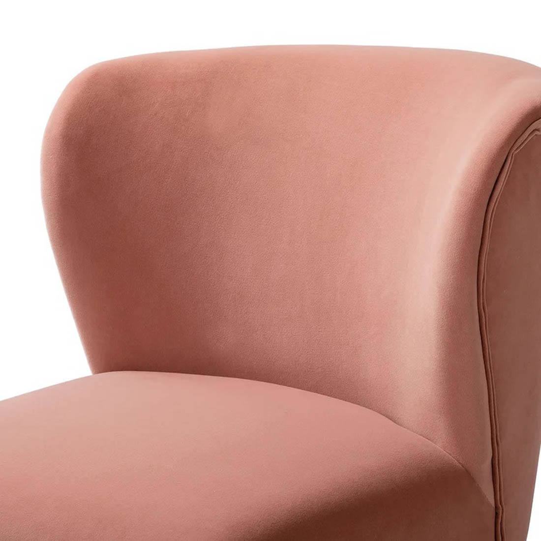 Minimalist Design Baby Pink Velvet Lounge Chairs Set Of 2 - Decor Smart