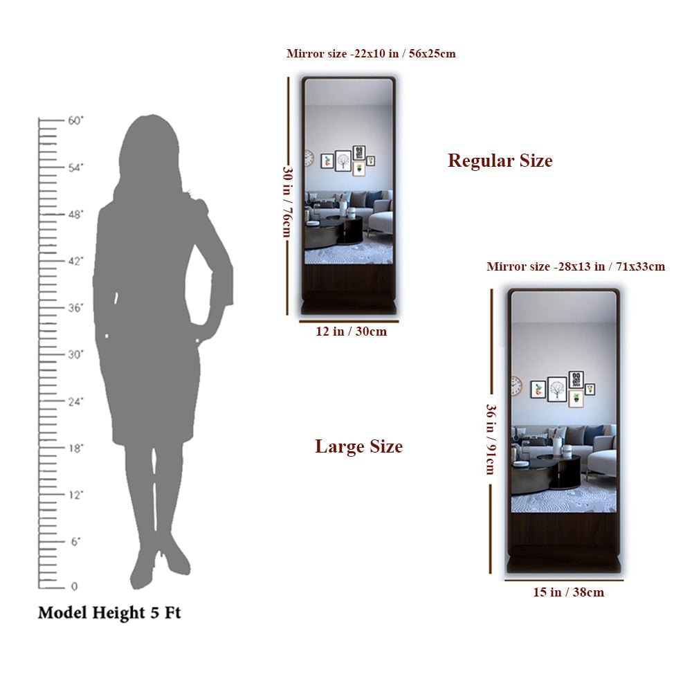 Minimalist Design Full Length Rectangular Wall Mirror - Decor Smart