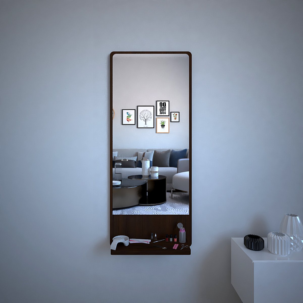 Minimalist Design Full Length Rectangular Wall Mirror - Decor Smart