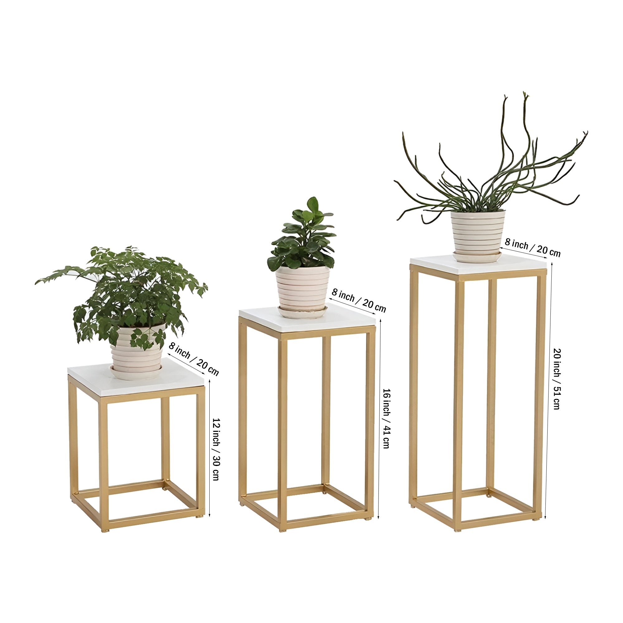 Minimalist Design Golden Table Set of 3 - Decor Smart