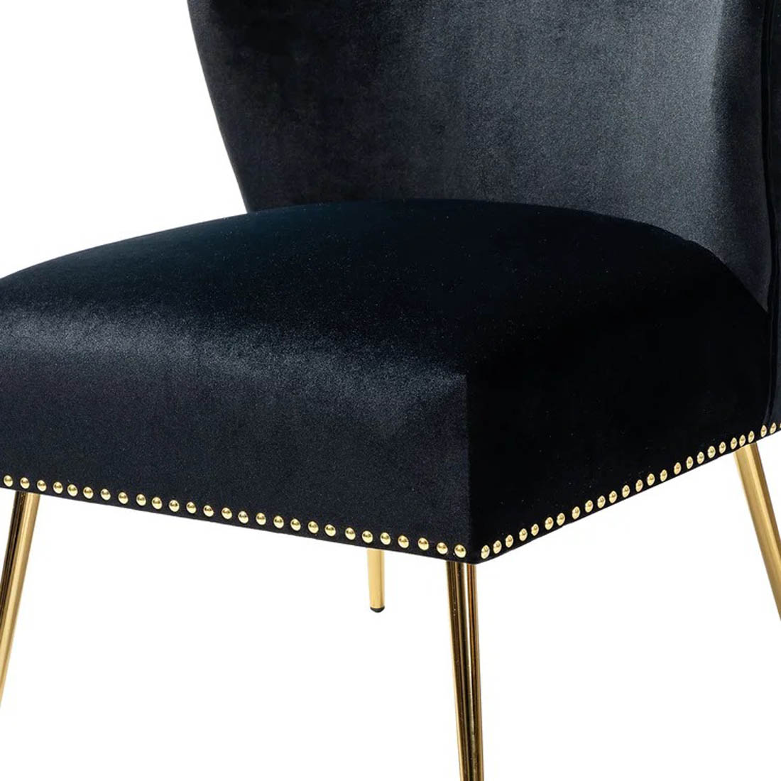 Minimalist Design Green Velvet Lounge Chairs Set Of 2 - Decor Smart