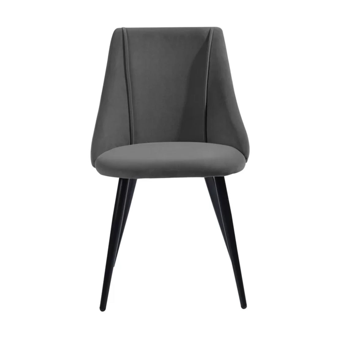 Minimalist Design Grey Velvet Dining Chair - Decor Smart
