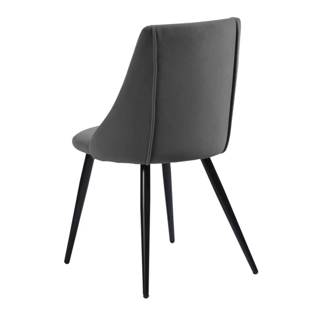 Minimalist Design Grey Velvet Dining Chair - Decor Smart