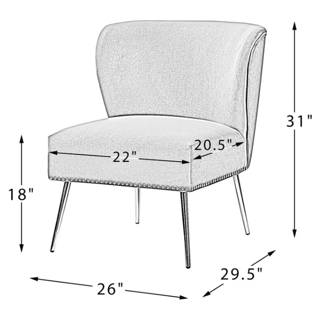 Minimalist Design Orange Velvet Lounge Chairs Set Of 2 - Decor Smart