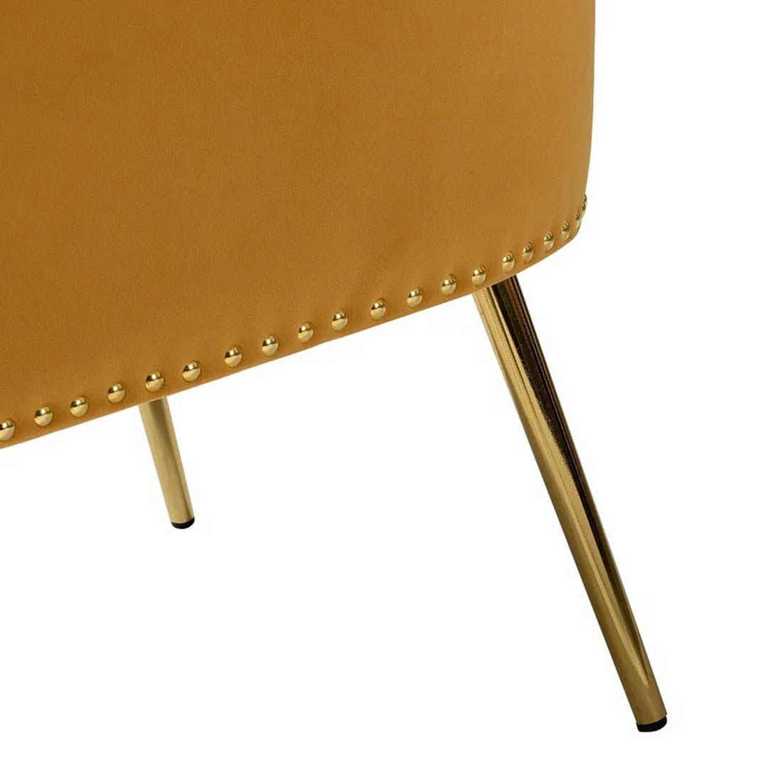 Minimalist Design Yellow Velvet Lounge Chairs Set Of 2 - Decor Smart