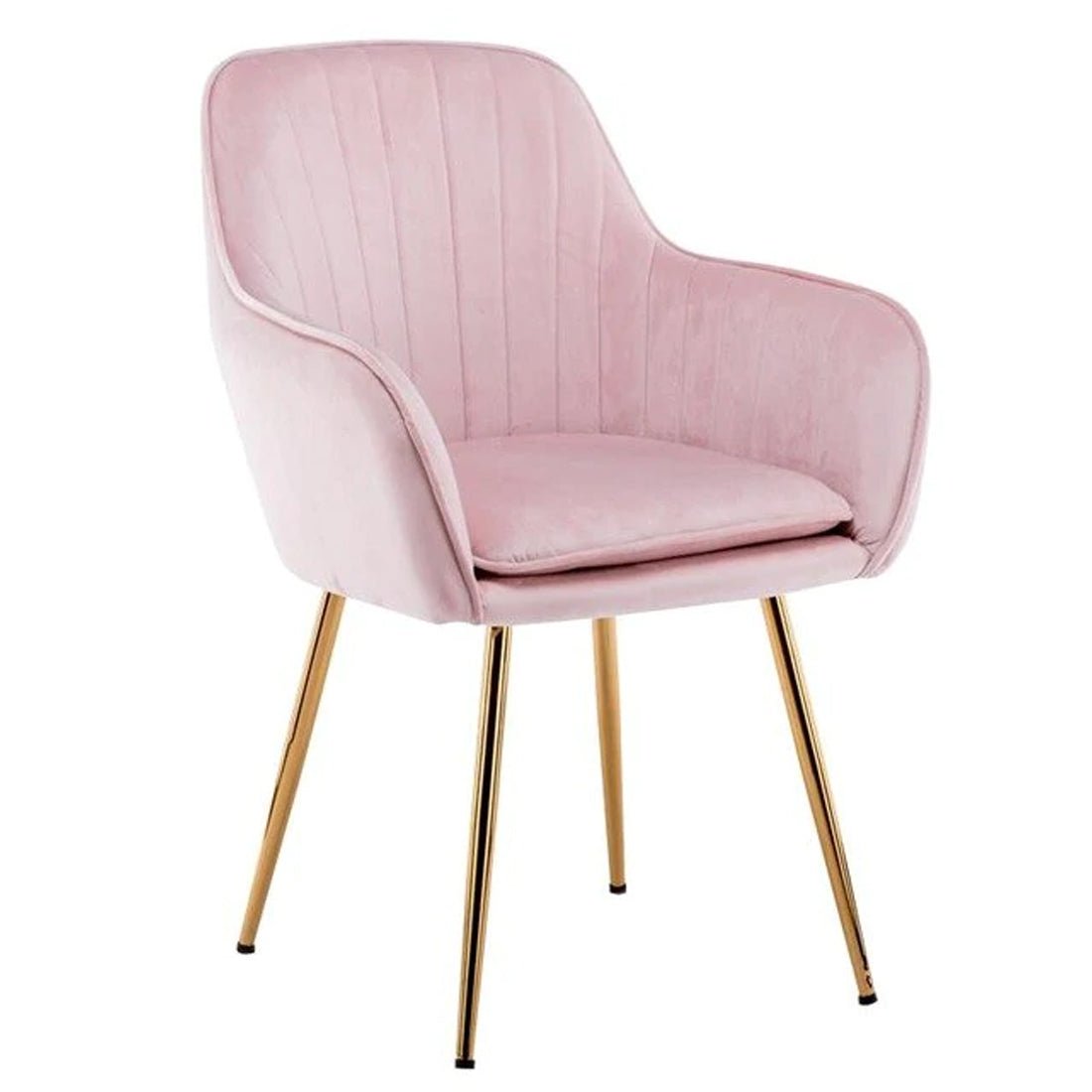 Minimalist High Tufted Back Luxury Baby Pink Sofa Lounge Chair - Decor Smart