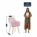 Minimalist High Tufted Back Luxury Baby Pink Sofa Lounge Chair - Decor Smart