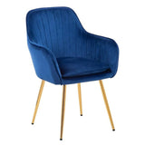 Minimalist High Tufted Back Luxury Blue Sofa Lounge Chair - Decor Smart