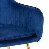 Minimalist High Tufted Back Luxury Blue Sofa Lounge Chair - Decor Smart