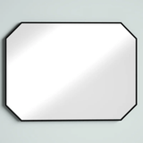 Minimalist Rectangular Designer Black Metal Finish Bathroom Mirror - Decor Smart