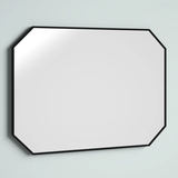 Minimalist Rectangular Designer Black Metal Finish Bathroom Mirror - Decor Smart