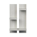 Minimalist Rectangular Shaped Wooden Wall Shelves with White Finish - Decor Smart