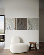 Minimalist Ripple Texture Tranquil Flow 3D Wall Art Home Decor