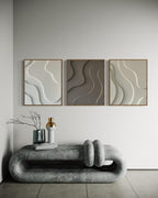Minimalist Ripple Texture Tranquil Flow 3D Wall Art Home Decor