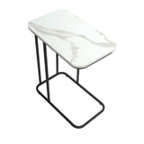 Minimalist Stylish Artistic Designer Side Table with Black Metal Finish - Decor Smart