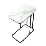 Minimalist Stylish Artistic Designer Side Table with Black Metal Finish - Decor Smart