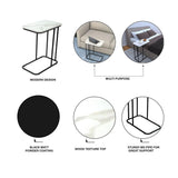 Minimalist Stylish Artistic Designer Side Table with Black Metal Finish - Decor Smart