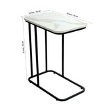 Minimalist Stylish Artistic Designer Side Table with Black Metal Finish - Decor Smart
