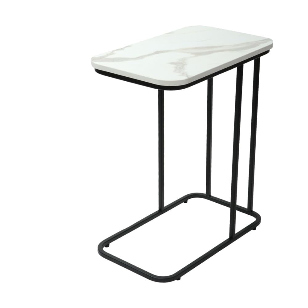 Minimalist Stylish Artistic Designer Side Table with Black Metal Finish - Decor Smart
